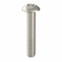 Tamper Resistant Screw: #10-24 Thread Size, 1 in Lg, Stainless Steel, Plain, Button, 50 PK (MPN 91140)