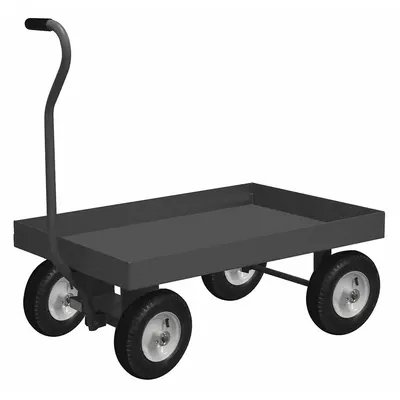 OEM Lipped Metal Deck Truck, T-Shaped, Gray, 60x30x16-5/8 in Deck - Lipped Metal Deck Trucks