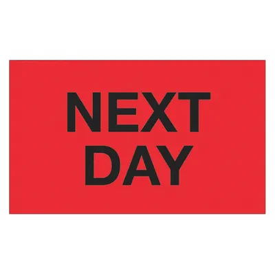 TAPE LOGIC Label,Next Day,3x5": 500 PK (MPN DL1119) - Shipping & Receiving Message Labels