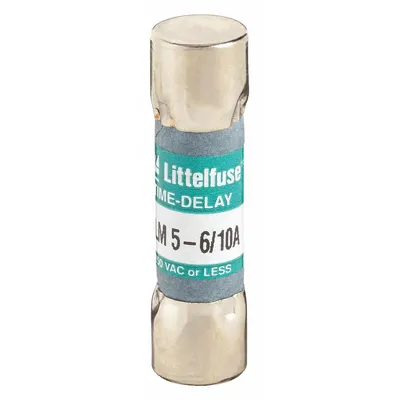 LITTELFUSE Fuse: FLM Series, Midget, Time-Delay, 5.6 A, 250 V AC - Time-Delay Cylindrical Fuses