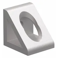 Inside Corner Bracket: Gusseted Inside-Corner Bracket, 25 Series, 25 mm x 22 mm x 25 mm, 2 Holes (MPN 25-4132)