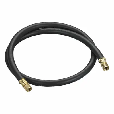 YELLOW JACKET Hose: 6 ft Lg, 45° Angle, Black - Charging Hoses