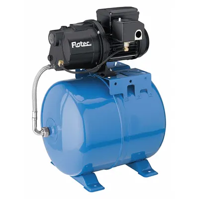 FLOTEC Jet Pump,Tank System,Cast Iron,1/2HP: 1/2 hp HP, Single Phase, 115V AC - Shallow-Well Jet Pump Systems