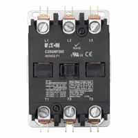 EATON Definite Purpose Magnetic Contactor: 3 Poles, 24V AC, 90 A, Non-Reversing (MPN C25GNF390T)