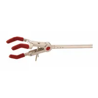 OHAUS Dual Adjust Clamp: Single Adjust Clamp, Zinc, 10 1/4 in Overall Lg, 3 Prongs, 3/8 in Arm Dia (MPN CLM-ULTRA3SZL)