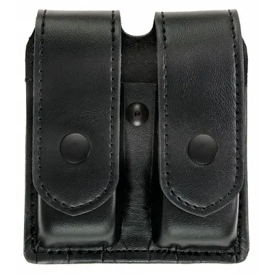 HEROS PRIDE Magazine Pouch: Black, Synthetic Leather, Plain, 5 1/2 in x 1 3/8 in - Duty Equipment Pouches