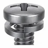 SEMS Screw: Split Lock, #8-32 Thread Size, 3/4 in Lg, Stainless Steel, Passivated, Pan, 10 PK (MPN 1-PPL-8C-75)