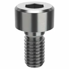 Metric standard socket head cap screw with M3x0.50 thread, 6 mm length, and 2.5 mm drive size. Made from 316 stainless steel with plain finish, right-hand thread, and H5 tolerance. Used for fastening components in machinery and assemblies requiring corrosion resistance.