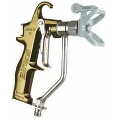 This BINKS airless spray gun twist tip is designed for applying paints. It is compatible with the Binks MAG II series and model 0511-OHFO. The gray tip includes a seal gasket for secure installation. Suitable for use in industrial painting applications.