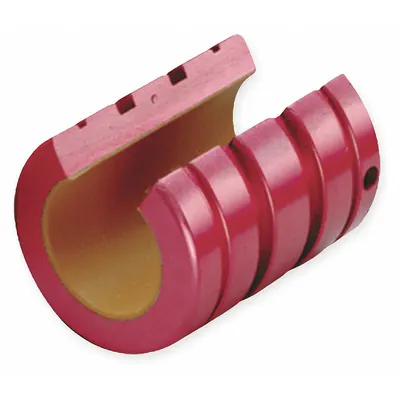 PBC LINEAR Standard Linear Bearing: 1 1/2 in Inside Dia, 3 in Lg, FLN, Frelon Gold - Open Linear Plain Bearings for Harsh & Washdown Environments