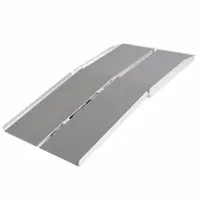 Wheelchair Ramp: Wheelchair Ramp, Silver, 2 11/12 ft Retracted Lg, ADA, 2 1/2 ft Usable Wd, Foldable (MPN WCMF-5)
