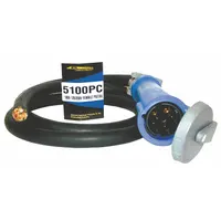 SOUTHWIRE Temporary Power Cable: 6 ft Cord Lg, 120/208V AC, 5100C9W, Bare Wire, 2 AWG Wire Size (MPN 5100PC)