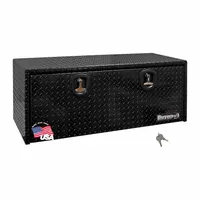 BUYERS PRODUCTS Underbody Truck Box: Underbody Truck Box, Single Drop-Down Door Door, Black, Keyed (MPN 1725147)