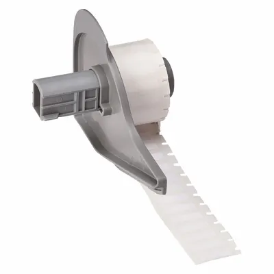 BRADY Pre-Cut Label Stock Roll: 13/64 in x 21/32 in, 21/32 in x 13/64 in, Polyester - Brady Precut Label Rolls