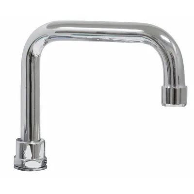 ADVANCE TABCO Spout: Spout, Double-Bend, Swivel Spout, Brass, Chrome, 1 gpm Flow Rate - Gooseneck Faucet Spouts