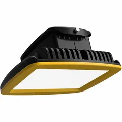 This LED flood light fixture is rated for hazardous locations Class I, Division 2, Groups A, B, C, D. It delivers 16,000 lumens at 5000K color temperature, operates on 120/277V AC, and consumes 95W. The suspended mount design and T4 temperature code suit industrial environments where flammable gases or vapors may be present.