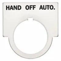 Legend Plate: 30 mm Panel Mounting Size, Half-Round, 1 1/2 in Overall Ht x 2 in Overall Wd (MPN 52NL37)
