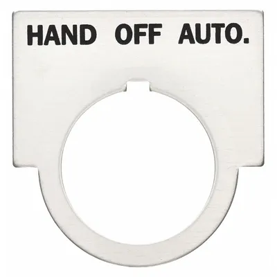 SIEMENS Legend Plate: 30 mm Panel Mounting Size, Half-Round - Push-Button Rings & Plates