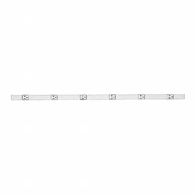 LEGRAND Prewired Raceway: 1 Circuits, 6 Outlets, NEMA 5-15R, 3 ft Lg, 1 5/16 in W x 3/4 in H - Metallic Prewired Outlet Raceway Strips