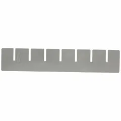 This gray plastic divider is designed for use with LEWISBINS model DC1035 bins. It fits the long side of a 6 3/8 in bin width to create smaller compartments for organizing small parts in industrial storage systems, warehouses, and assembly workstations. Not electrostatic discharge conductive.