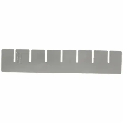 LEWISBINS Divider: 9 1/4 in x 1 7/8 in, Gray, For 6 3/8 in Bin Wd, Plastic - Standard Divider Box Dividers