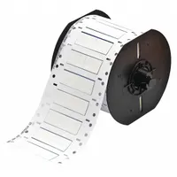 Sleeve Label: 3/8 in x 1 in, Polyolefin, White (Matte), For 4 AWG to 12 AWG Wire Gauge (MPN B33-375-2-342-2)