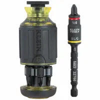KLEIN TOOLS: Nut Driver/Phillips/Slotted/Square Tip, #1/1/4 in/#2/#3/3/16 in/5/16 in Tip Size (MPN 32308F)