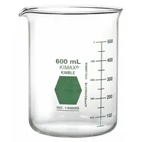 KIMBLE Colorware Beaker: 1,000 mL, 33.81 fl oz, A, Low Form, Type I, Green, Borosilicate Glass (MPN 14000G-1000)