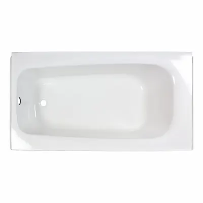 AMERICAN STANDARD Soaking Tub: Left Drain Location, 17 3/4 in Overall Ht - Alcove Bathtubs