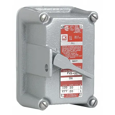 HUBBELL KILLARK Switch Cover: Tumbler Switches (MPN FXS-1C) - Replacement Front Covers, Operators & Switches