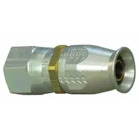 This reusable hydraulic hose fitting features a JIC male thread on one end and a hose connection on the other, designed for -16 dash size hose. It has a thread size of 1-5/16"-12 and a fitting size of 1-5/16 in x 7/8 in. Suitable for use with hose series 2807 in industrial fluid power systems