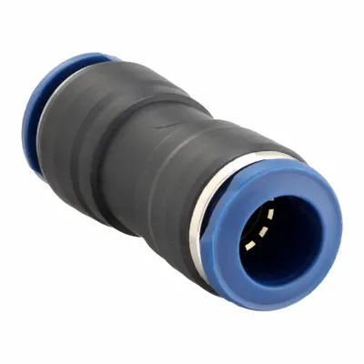 AIGNEP USA Push-Fit Adapter Fitting: 5/32 in OD x 5/32 in OD - Nylon & Nickel-Plated Brass Tube Fittings