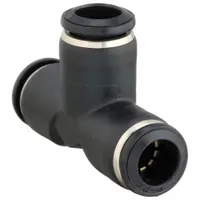 AIGNEP USA Push-Fit Tee Fitting: 4 mm OD x 4 mm OD x 4 mm OD Size, Nylon, 1 5/16 in Overall Lg (MPN 55230-4)