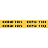 Pipe Marker: Condensate Return, Yellow, Black, Fits 3/4 to 2 3/8 in Pipe O.D., 4 Pipe Markers (MPN 7065-4)