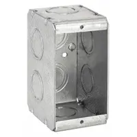 RACO Electrical Box: Steel, 1 Gangs, 2 1/2 in Box Dp, 2 in Box Wd, 3 3/4 in Box Ht, 3 3/4 in x 2 in (MPN 690)