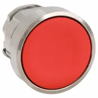 SCHNEIDER Flush Push Button: Red, 22 mm Mounting Size, Metallic, Maintained (MPN ZB4BH04)