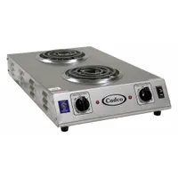 Hot Plate: 2 Elements, Tubular, 6 in Heating Element Dia, 5,630 BtuH Heating Capacity, 120V AC (MPN CDR-1TFB)