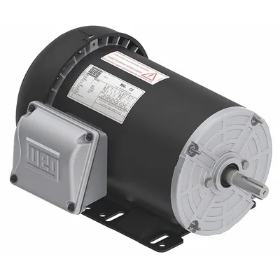 WEG General Purpose Motor: Rigid Base Mount, Totally Enclosed Fan Cooled, 3/4 hp - Rigid Base 3-Phase General Purpose AC Motors