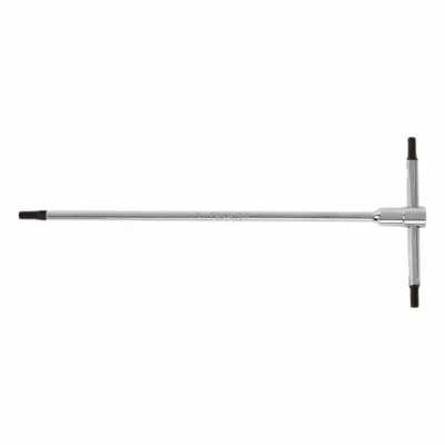 BETA Hex Key: 0 Ball Ends, 9/64 in Tip Size, SAE, Long, Alloy Steel, Satin, 7 in Long Arm Lg - T-Shaped Hex Keys
