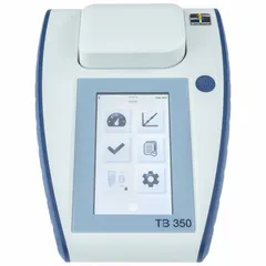 Turbidity meter with a measurement range of 0 to 4000 NTU and an accuracy of ±1.8%. Designed for assessing water clarity in laboratory and field applications such as water quality testing and process monitoring.