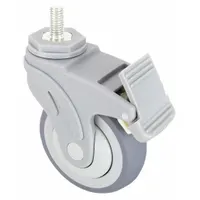 APPROVED VENDOR Stem Caster: Swivel, 4 in Wheel Dia., Inch, 1 1/4 in Wheel Wd, Polyolefin (MPN P17S-RP040K-ST2-TB-001)