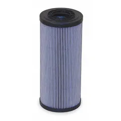 Hydraulic cartridge filter element for removing contaminants from hydraulic fluid. Paper media construction. Designed for use in hydraulic systems to protect pumps, valves, and actuators from particle damage.