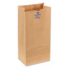 Kraft paper grocery bag with dimensions 6 5/12 in width, 4 1/4 in depth, and 13 5/12 in height. Supplied in a pack of 400. Suitable for general-purpose packaging and carrying of small parts, groceries, or supplies in retail, hardware, and industrial settings.