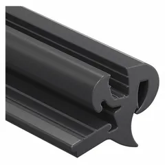 This one-piece self-locking rubber gasket is made from EPDM, offering resistance to weather and ozone. With an overall height of 1.03 inches and a length of 25 feet, it is used for sealing enclosures, panels, and doors in industrial applications.