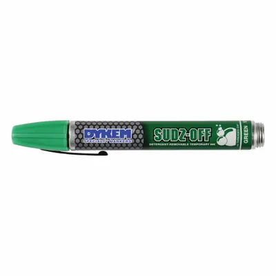 DYKEM Ink Industrial Marker: Remover Removable, 1.3 mm Tip Wd, Bullet Tip Shape - Detergent-Removable Ink Markers