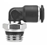 AIGNEP USA Push-Fit Elbow Fitting: 14 mm OD x 1/2 in Pipe Size, Push-to-Connect x Universal Thread (MPN 55110-14-1/2)