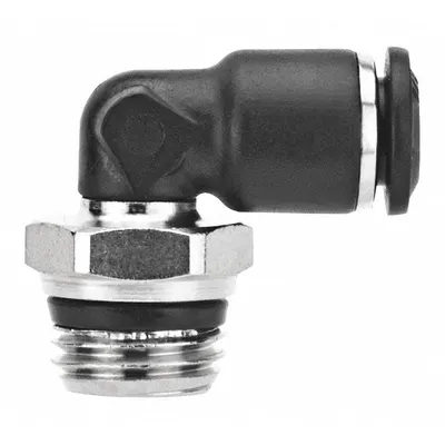 AIGNEP USA Push-to-Connect x Universal Thread Elbow Fitting - Nylon & Nickel-Plated Brass Tube Fittings
