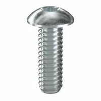 Button head machine screw with #8-32 thread, 1/2 in length, made of steel with zinc plating. Features a Torx®/Star drive (T15) for tamper-resistant fastening. Supplied in a 100-piece pack. Suitable for industrial assemblies, panels, and enclosures requiring a low-profile button head