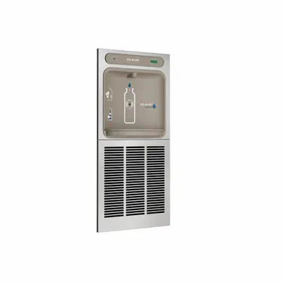 ELKAY Bottle Filler: In-Wall, 8 gph @ 50°F, Stainless Steel, Silver, Plain - In-Wall Bottle Fillers