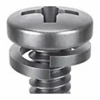 SEMS Screw: Split Lock, #6-32 Thread Size, 3/4 in Lg, Stainless Steel, Passivated, Pan, 10 PK (MPN 1-PPL-6C-75)